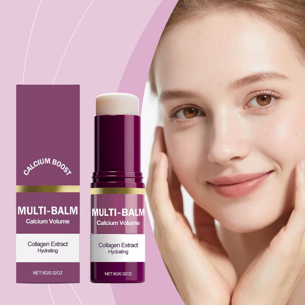 1/2/3PCS Calcium Volume Multi Balm Stick,Collagen Moisturing Stick Face Cream anti Wrinkle Hydrating for Eyes Neck Face Skincare